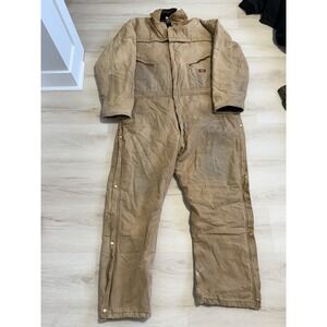 Dickies Insulated Duck Khaki Coveralls Men's Size 50/52 Regular Length